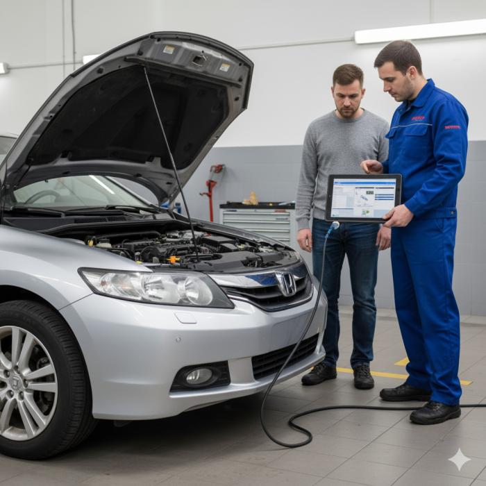 Honda automobilio diagnostika servise